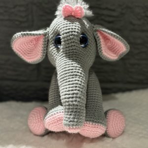 Handmade crochet elephant plush