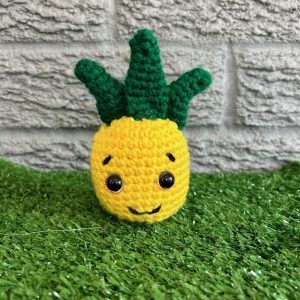 Handmade crochet pineapple keychain