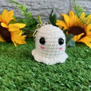 crocheted-ghost-keychain-jj3.jpg Handmade crochet baby ghost keychain