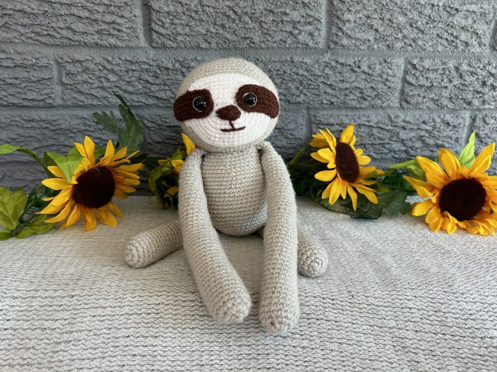 Handmade crocheted sloth