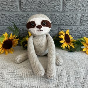 Handmade crocheted sloth